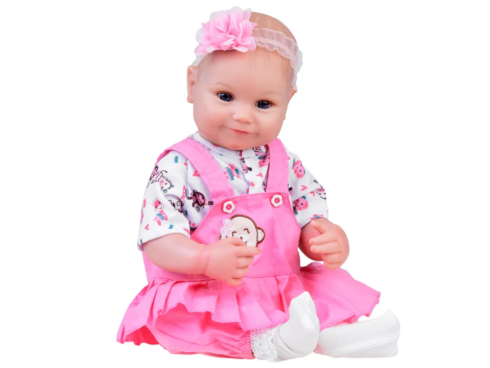 baby doll lutka u ružičastoj jakni s trakom - slika 3