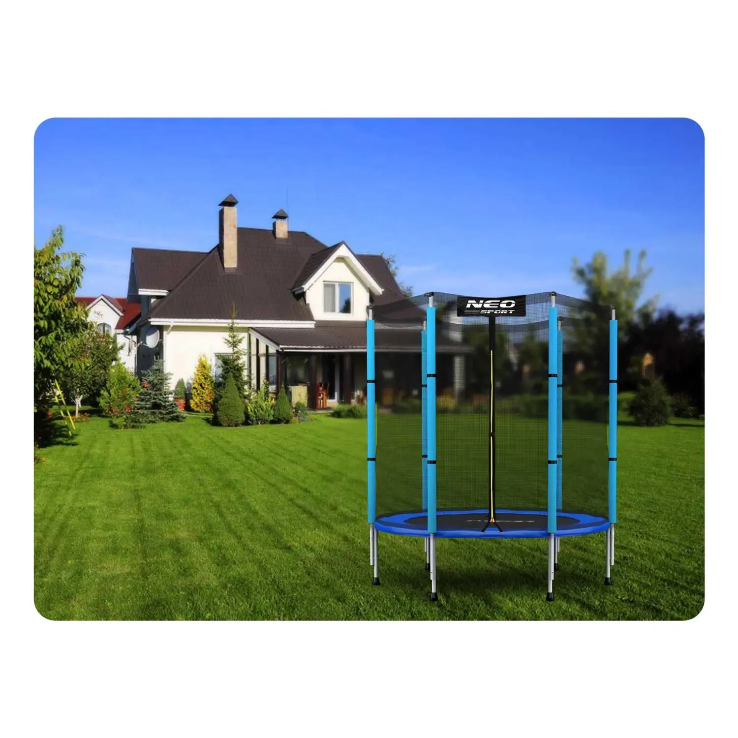 neo-sport dječji vrtni trampolin 140 cm (4,5 ft), plavi - slika 3