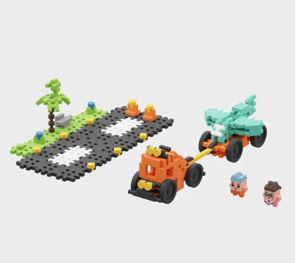 marioinex set waffle kockica avio pista 148kom. - slika 3