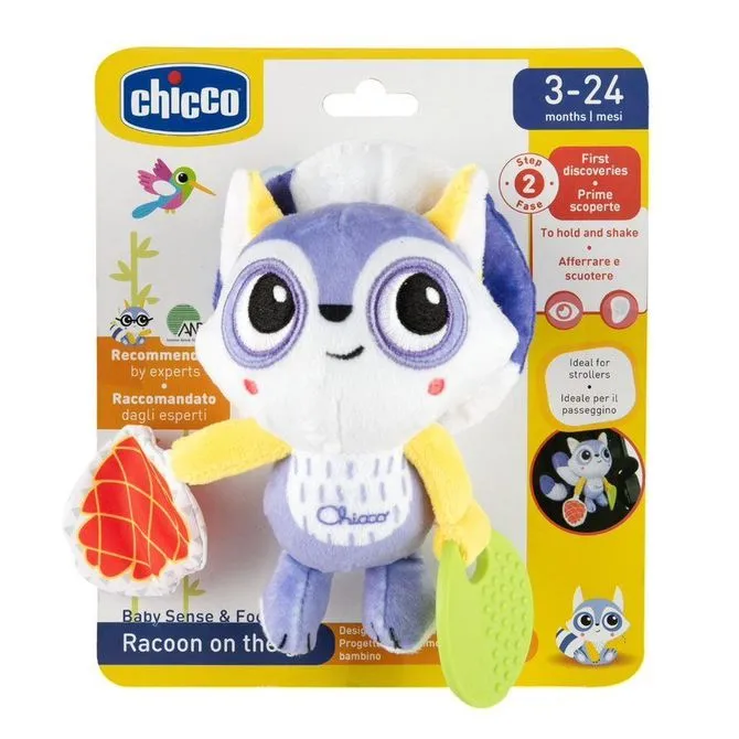 chicco meka zvečka privjesak za kolica rakun 164820 - slika 4