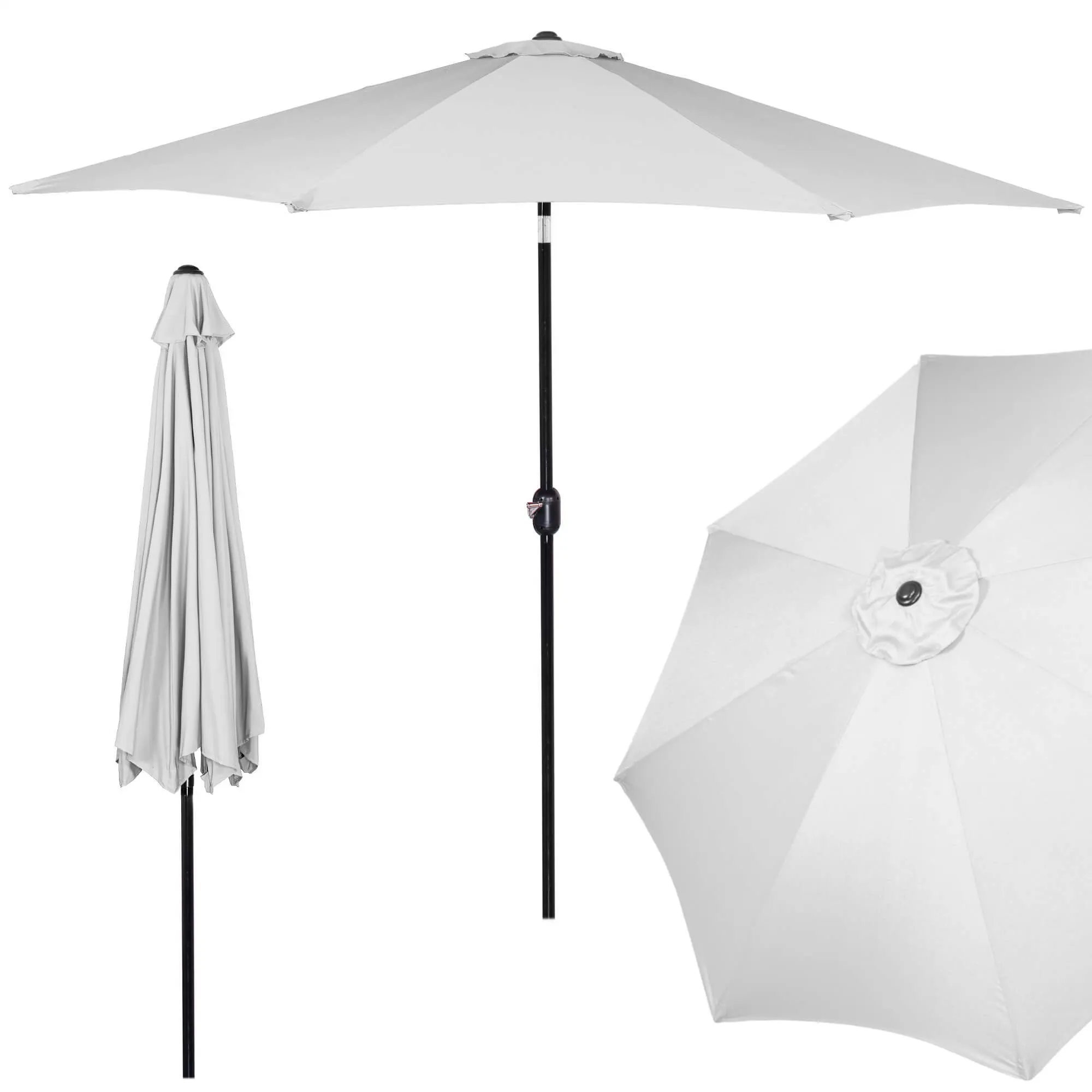 vrtni suncobran 300 cm svijetlo sivi - slika 5