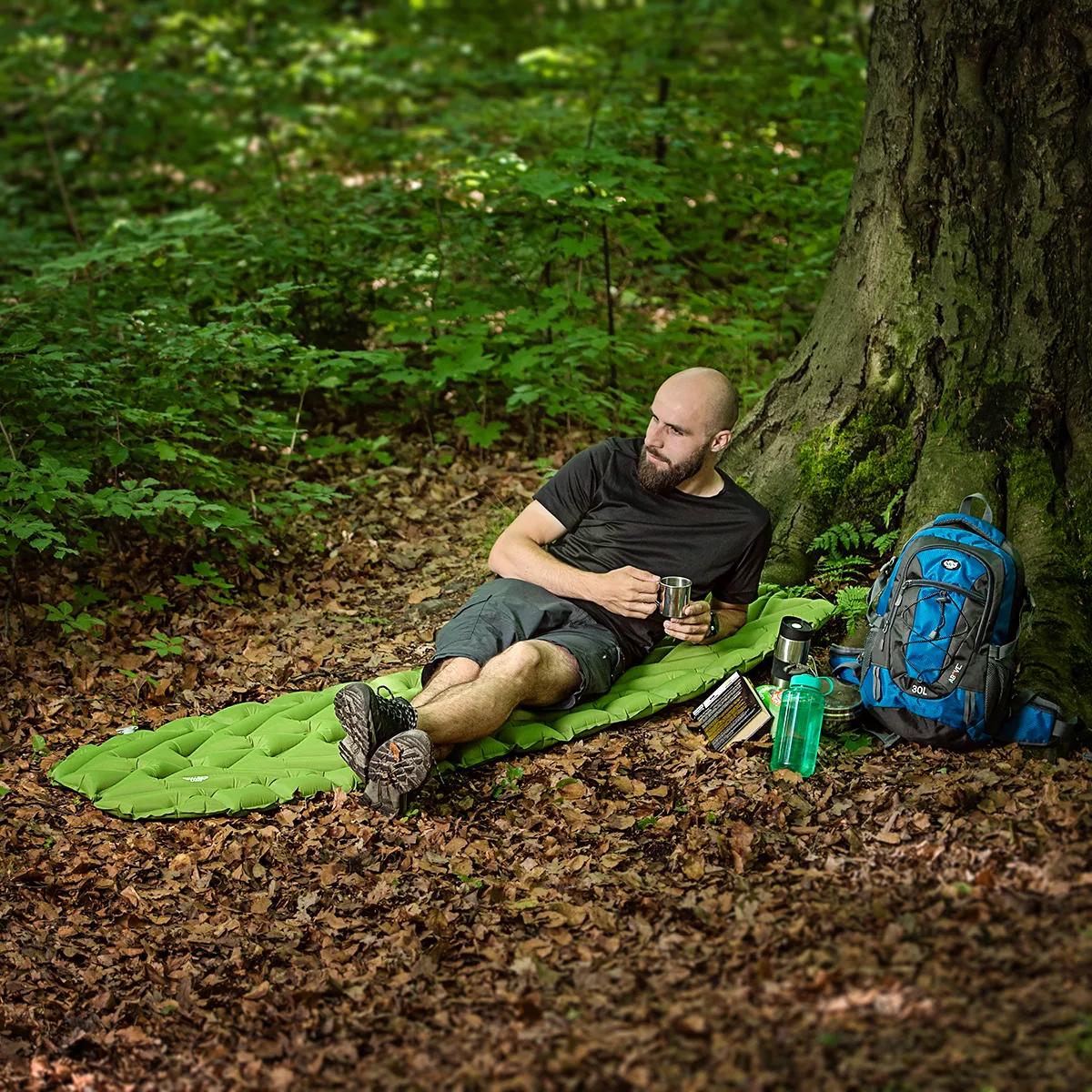 zelena turistička podloga nils camp - slika 4