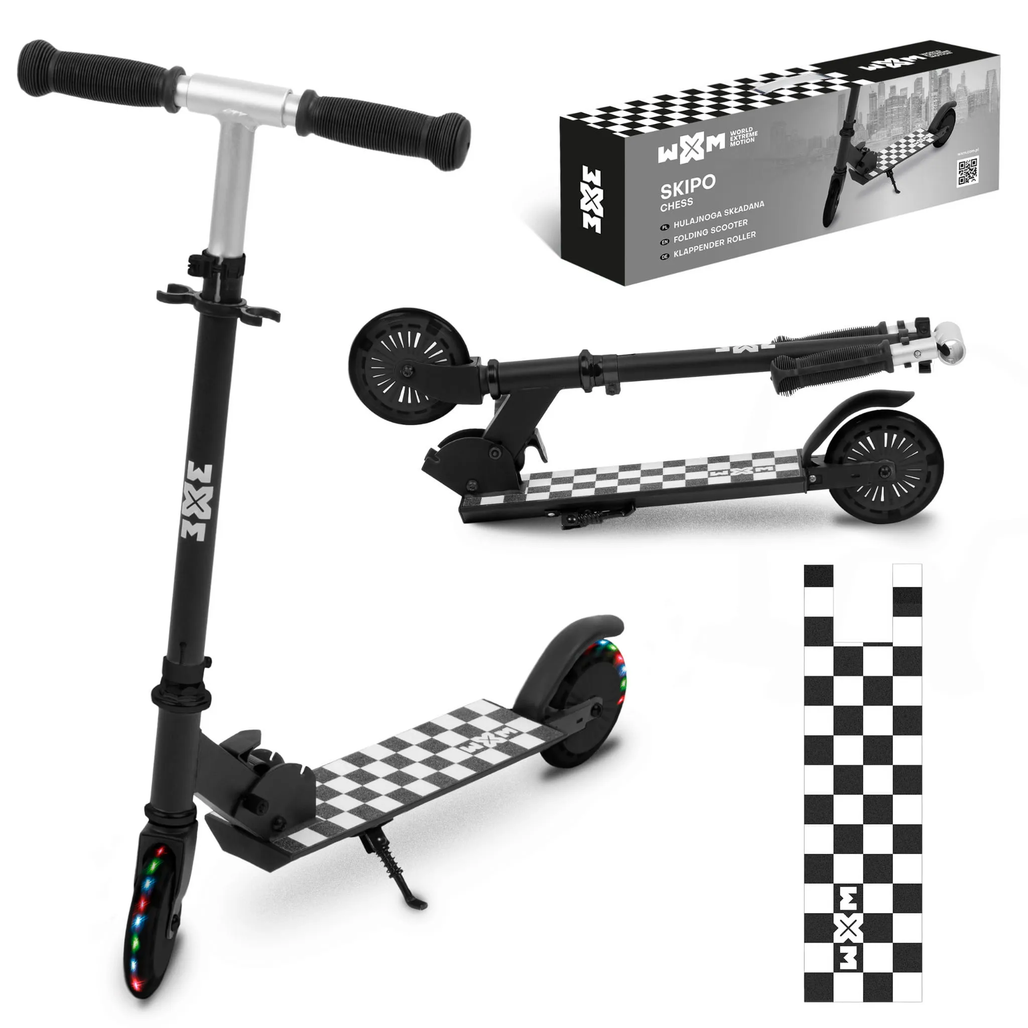 kidwell wxm sklopivi romobil za djecu, skipo šah - slika 13