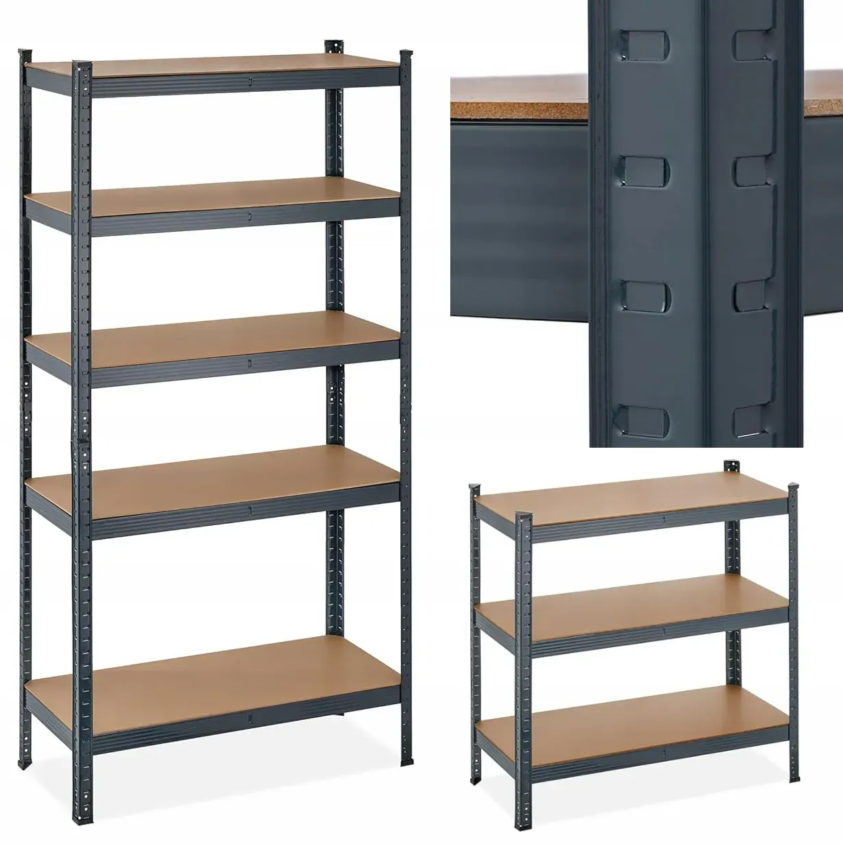 metalna polica za spremanje mdf, 875 kg 180x90x40 cm - slika 2