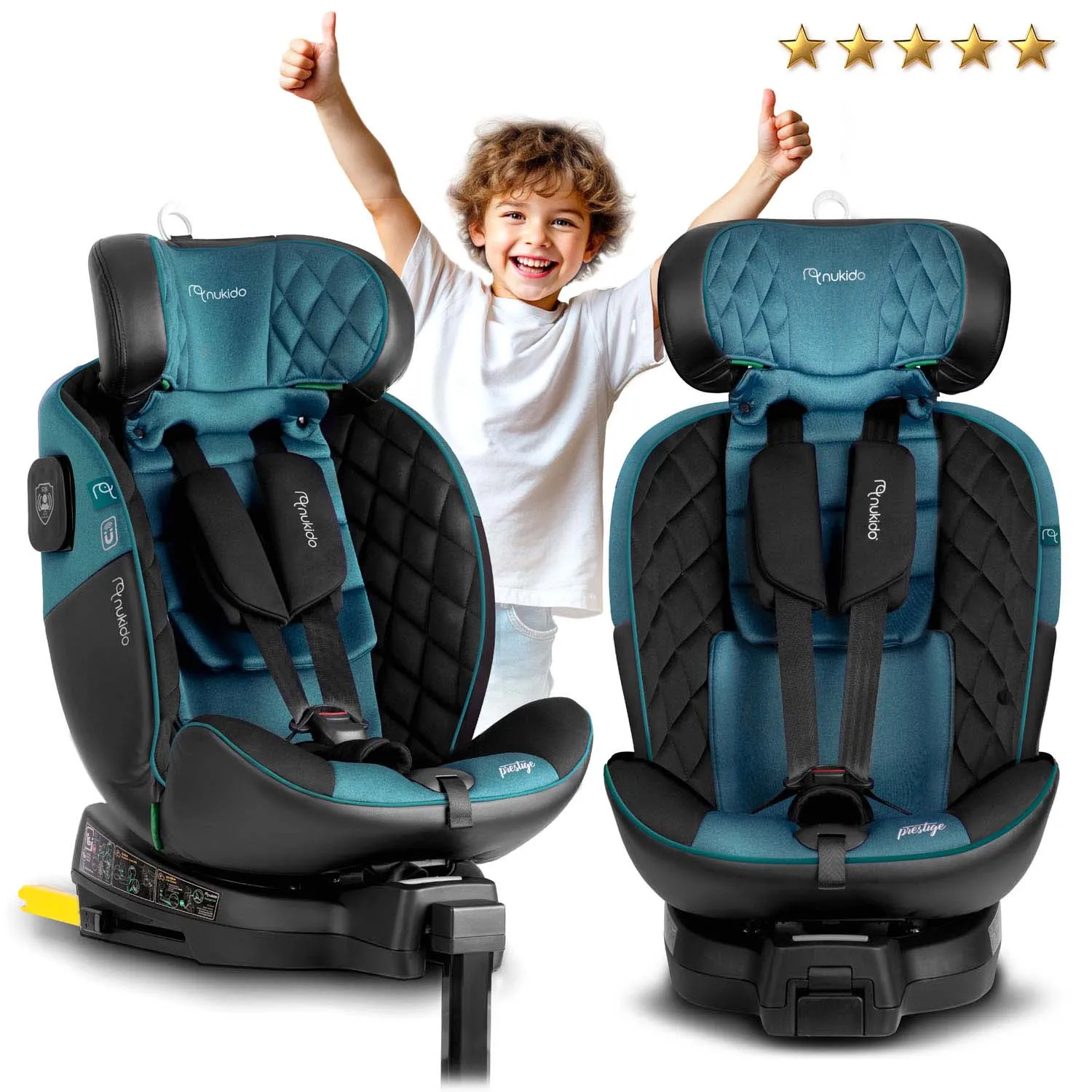 nukido prestige line crno-plava autosjedalica 0-36 kg isofix - slika 9
