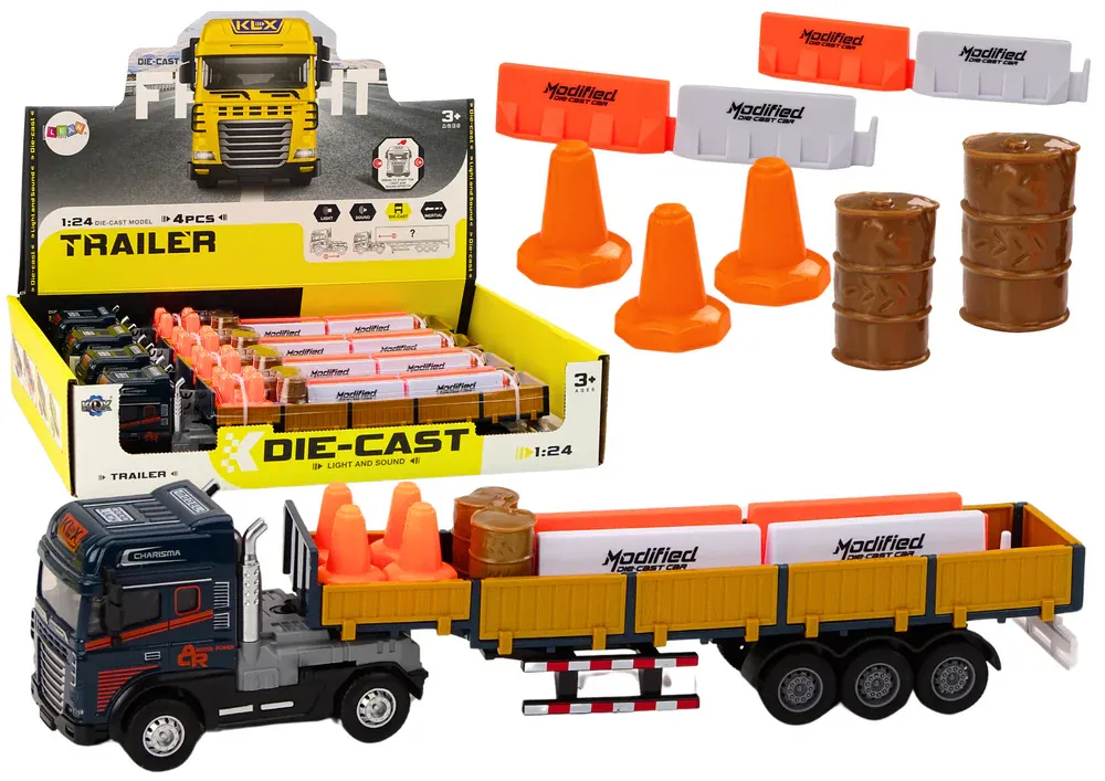 kamion s prikolicom 1:24 tir plavi - slika 1