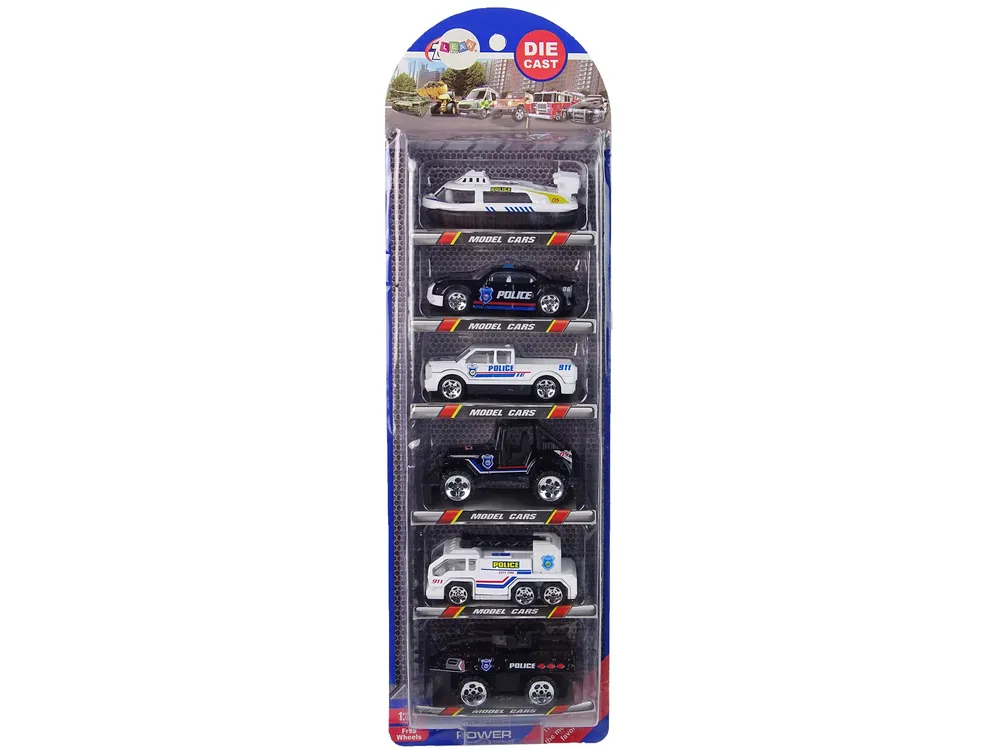 resorak set 6 policijskih vozila 1:64 - slika 4