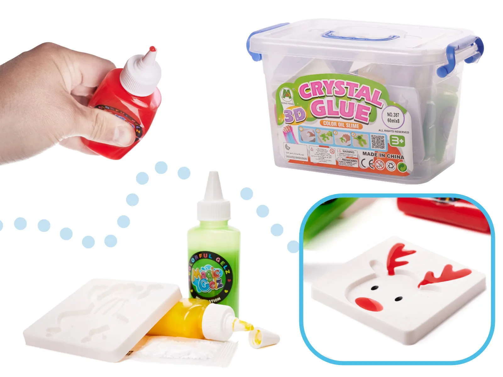 magic glue plastična masa za 3d modeliranje 26 elemenata - slika 3
