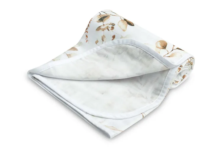 dvoslojni muslin pokrivač 80x100cm eukaliptus - slika 3