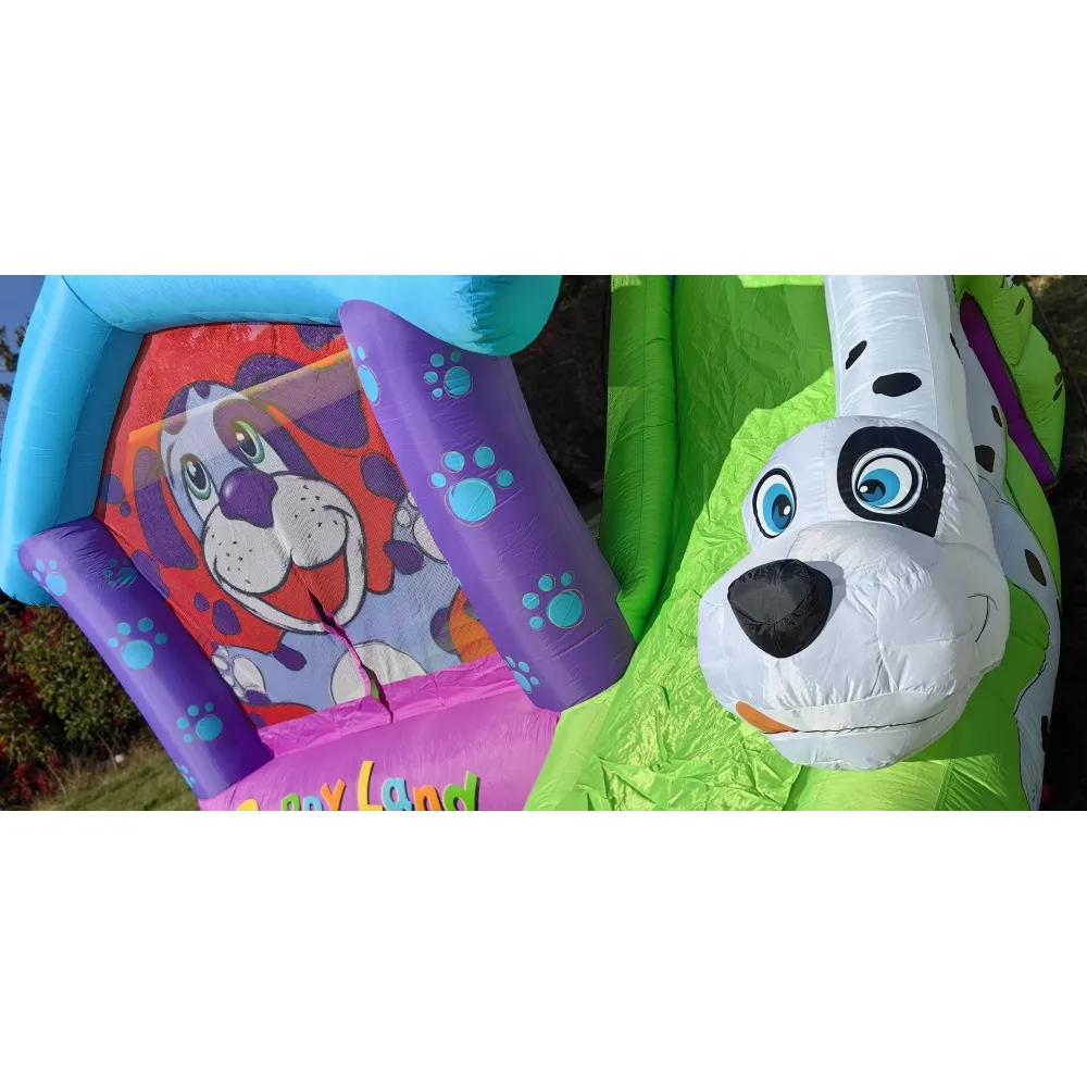 happy hop puppy land dog dvorac na napuhavanje s toboganom - slika 8