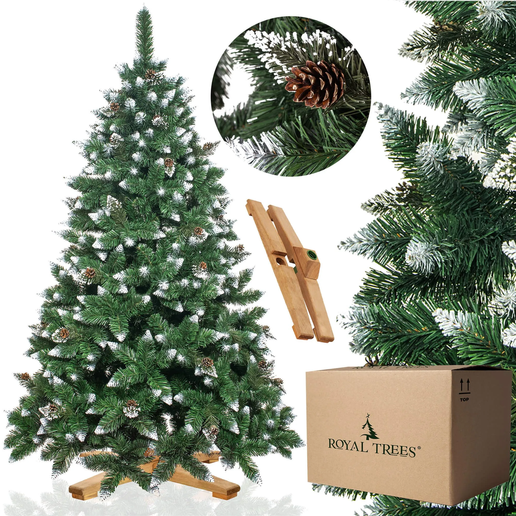 umjetno božićno drvce, premium dijamantni bor 220 cm - slika 4
