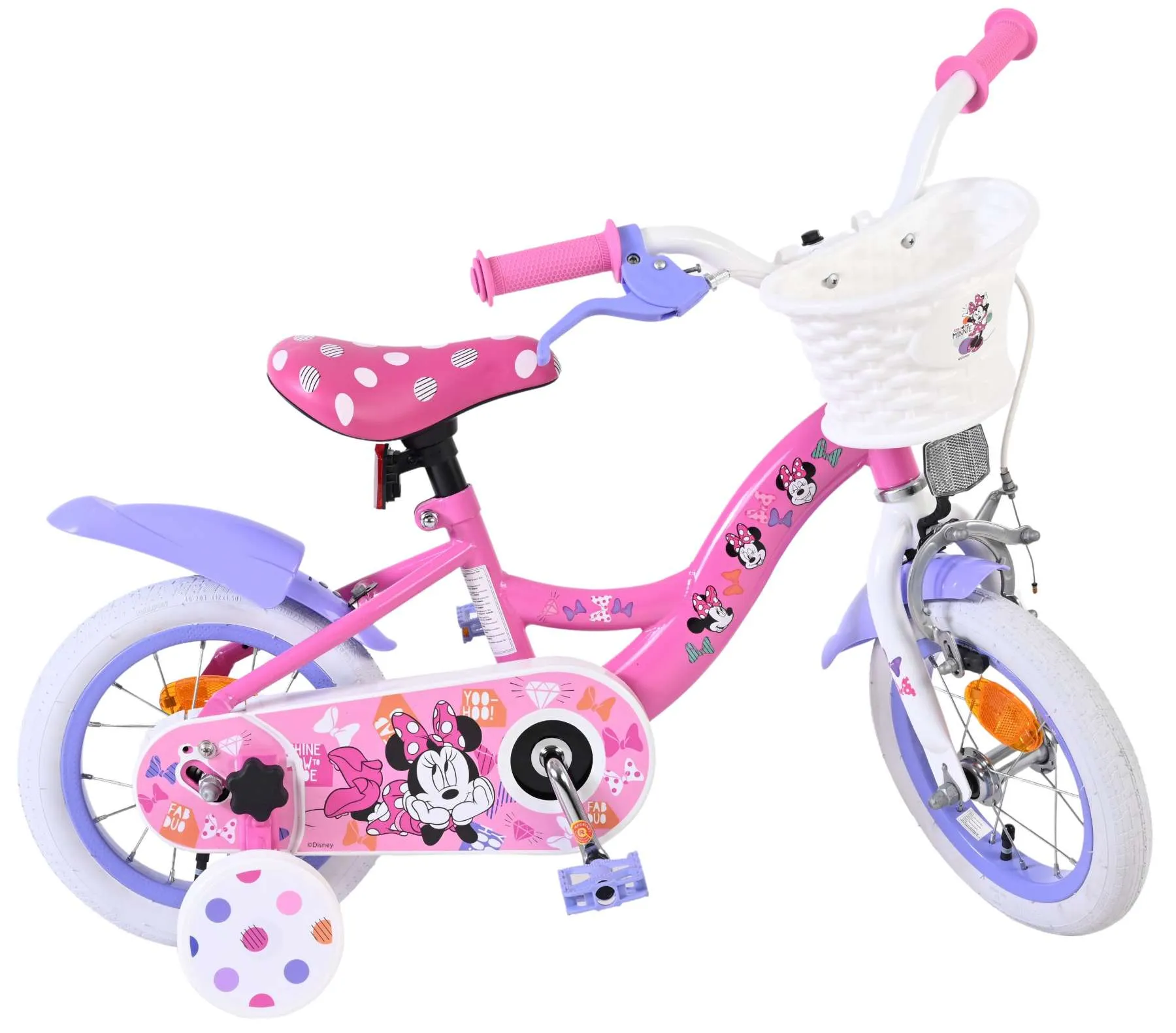 volare dječji bicikl disney minnie 12″ ružičaste boje - slika 11