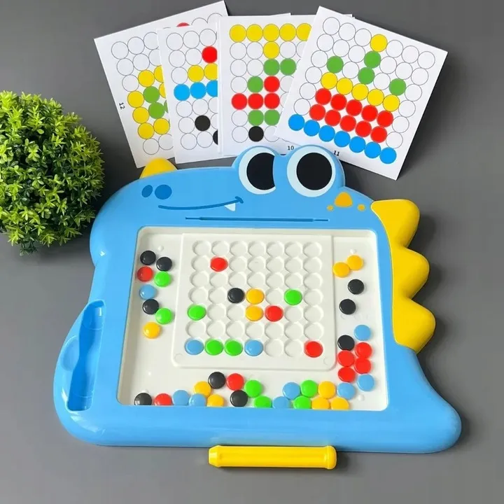 woopie montessori magnetna ploča za djecu magpad, plavi dinosaur - slika 4