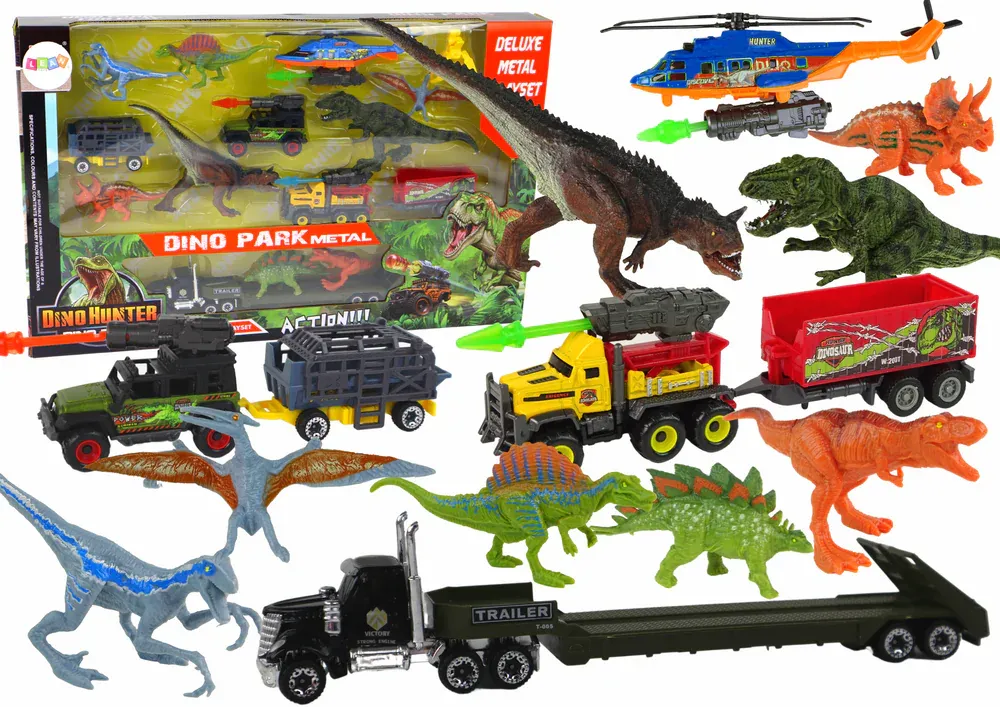 set dinosaura i vozila 8 šarenih komada - slika 2