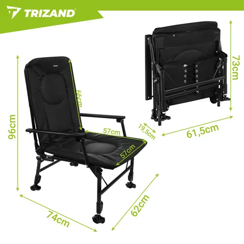 trizand podesiva ribarska stolica/fotelja - slika 3