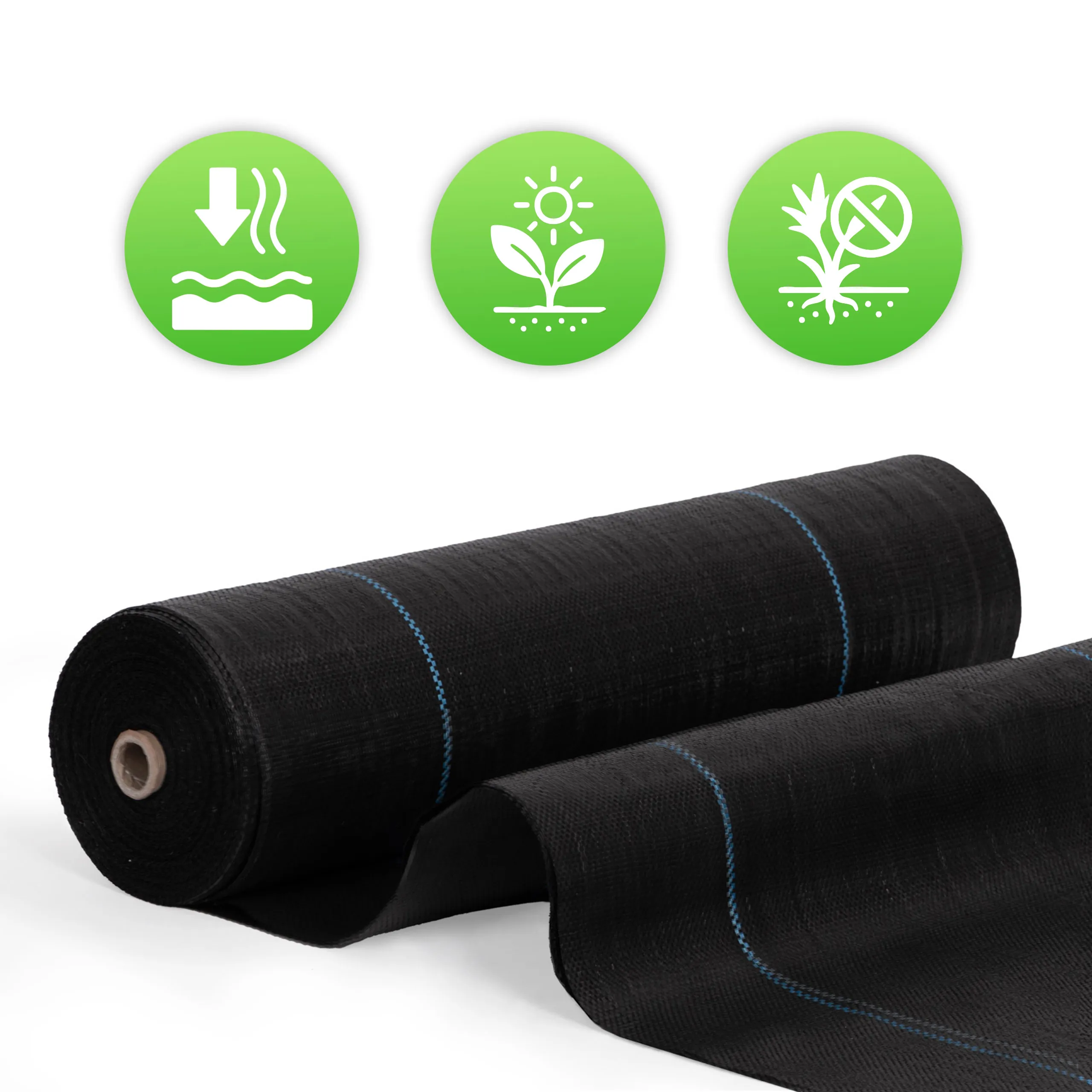 multigarden crna uv-otporna agrotekstilna tkanina 135 g/m² protiv korova 0,8 × 100 m, s klinovima - slika 8
