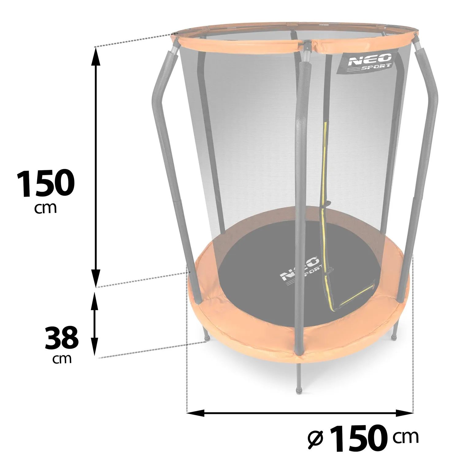 neo-sport dječji vrtni trampolin 152 cm (5 ft) - slika 7