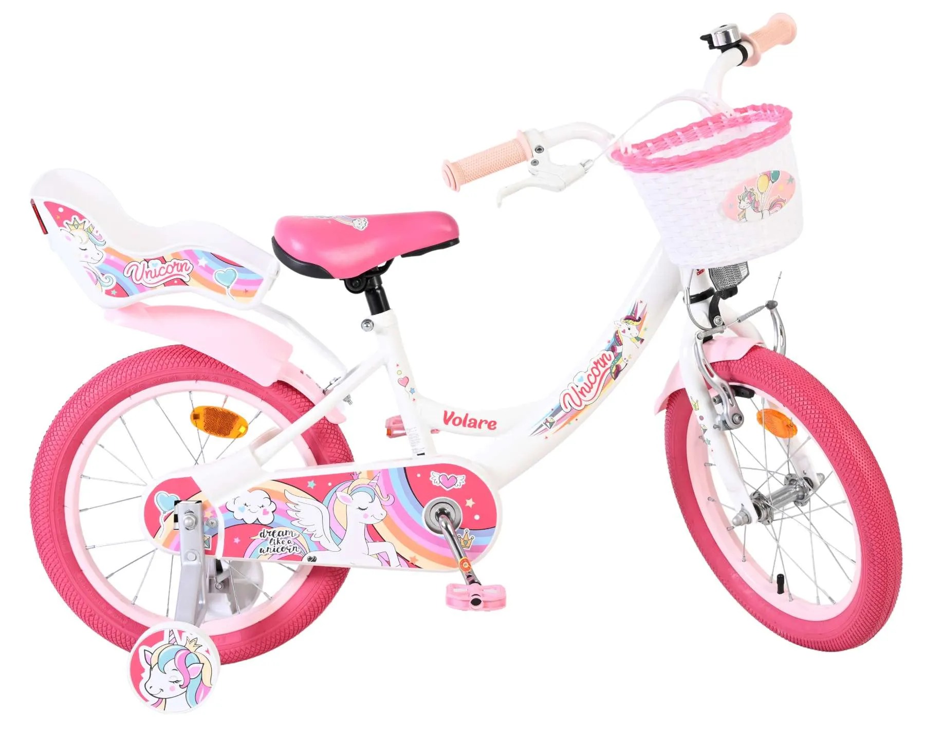 volare dječji bicikl unicorn 16″ bijele boje - slika 11