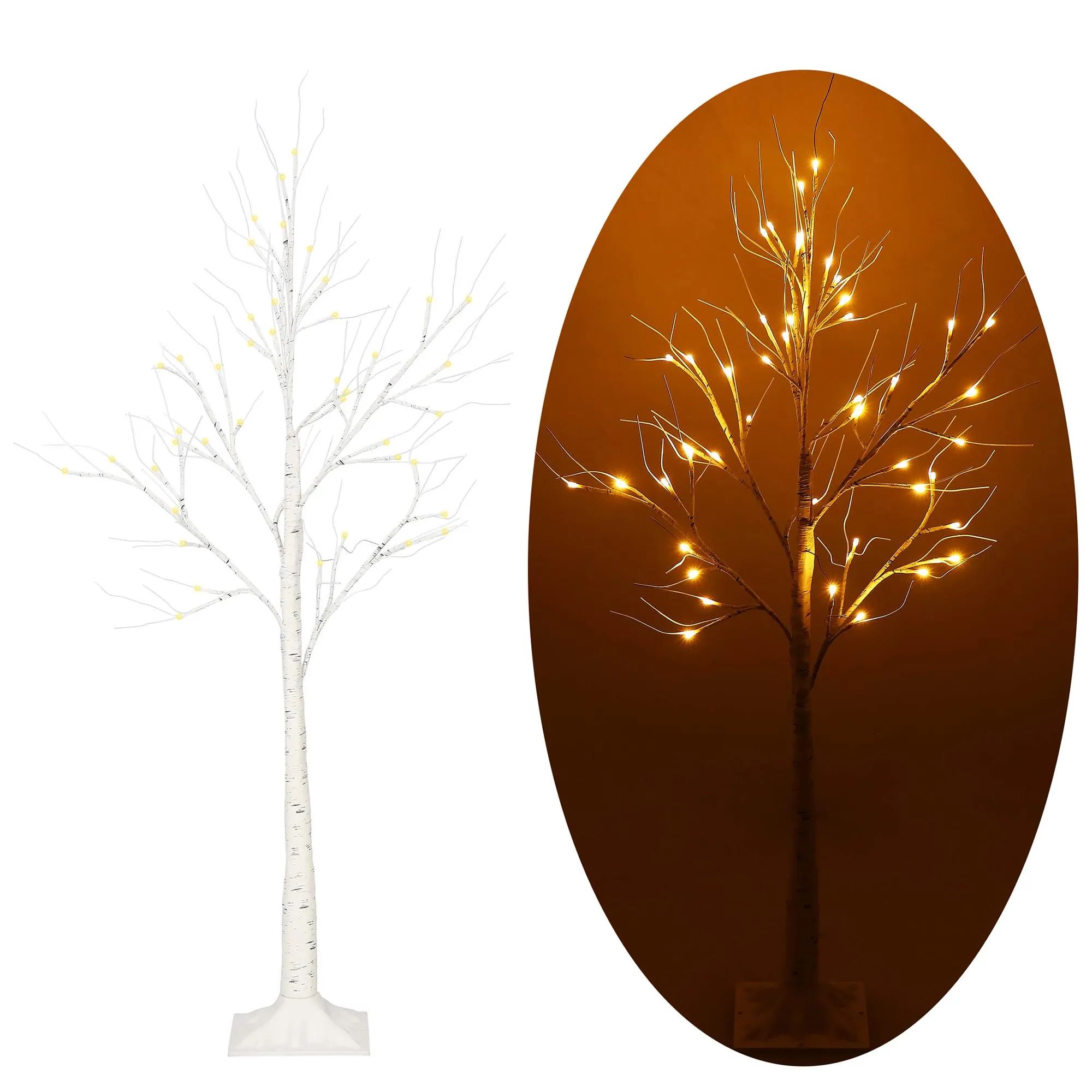 springos led ukrasno drvce, 180 cm, toplo bijela - slika 3
