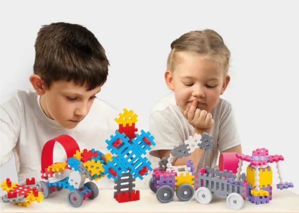 marioinex set waffle kockica konstruktor rozi 70kom. - slika 4