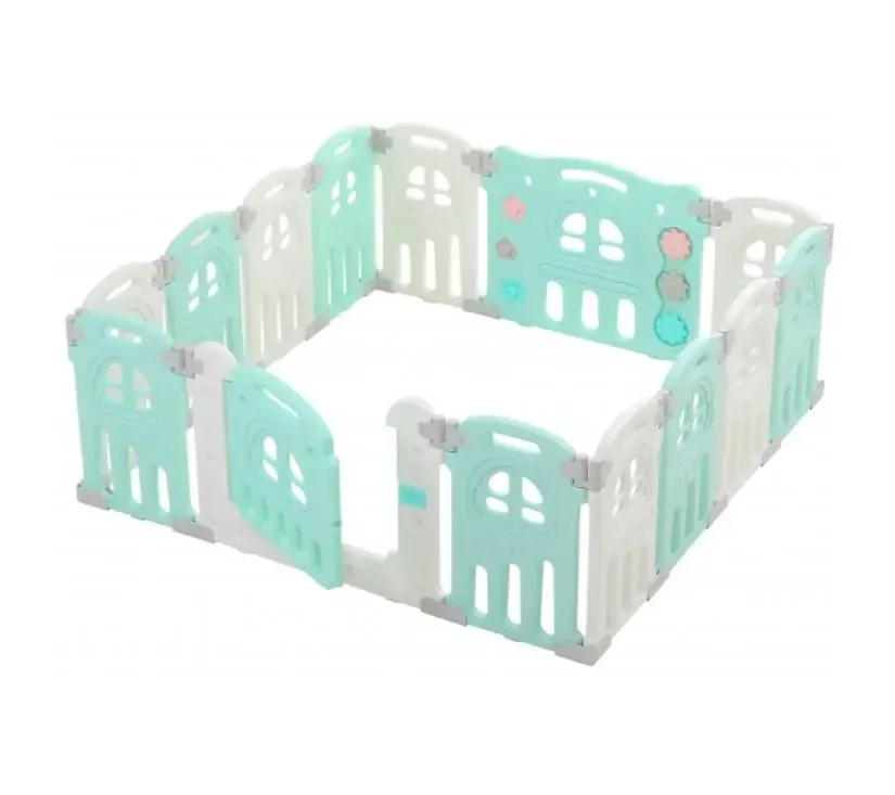mamakids modularni vrtić za djecu – suhi bazen, zeleno bijela boja 150 x 150 cm - slika 2