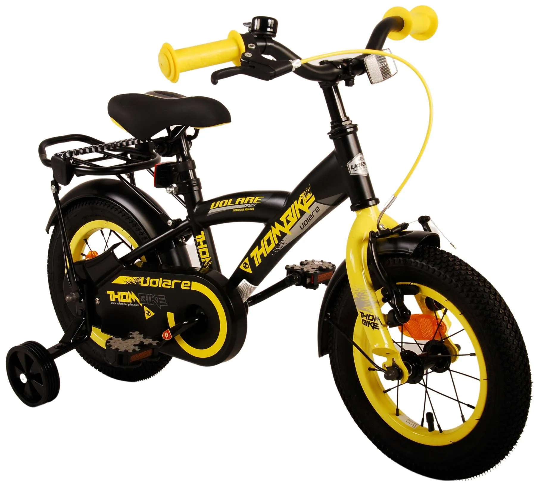 volare dječji bicikl thombike 12" crno-žuti - slika 10