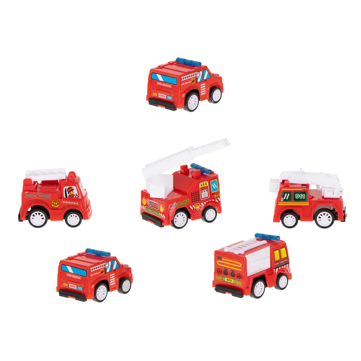 set dječjih vatrogasnih vozila 6 komada - slika 6