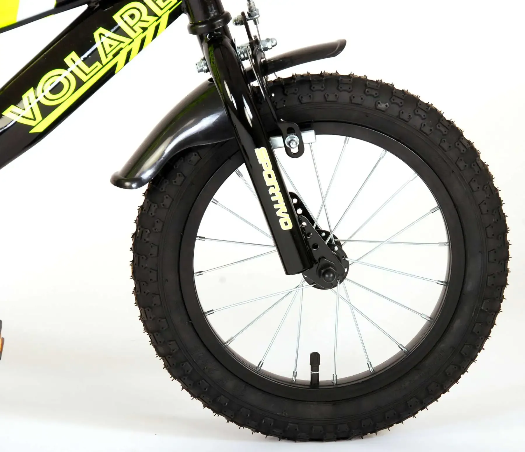 dječji bicikl volare sportivo 14" s dvije ručne kočnice neon žuti - slika 6