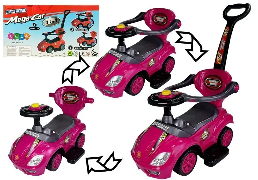 3u1 mega car za vožnju roza - slika 2