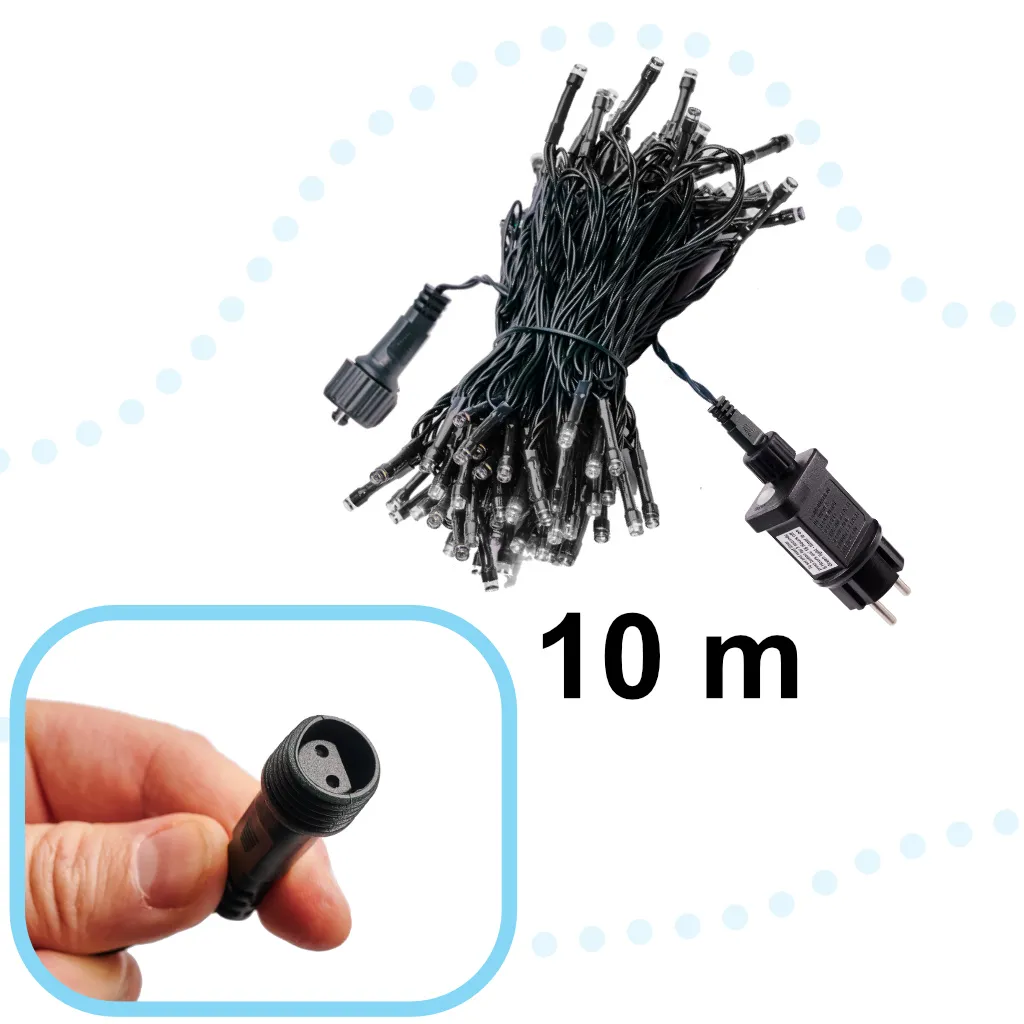100 led svjetla 10m hladna bijela - slika 5