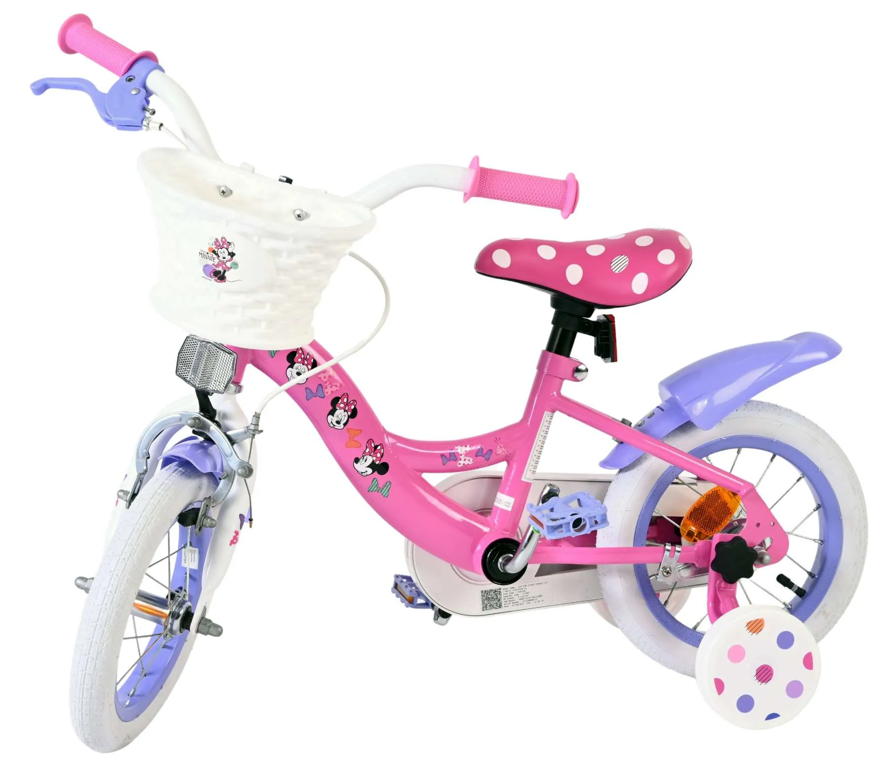 volare dječji bicikl disney minnie 12″ ružičaste boje - slika 9