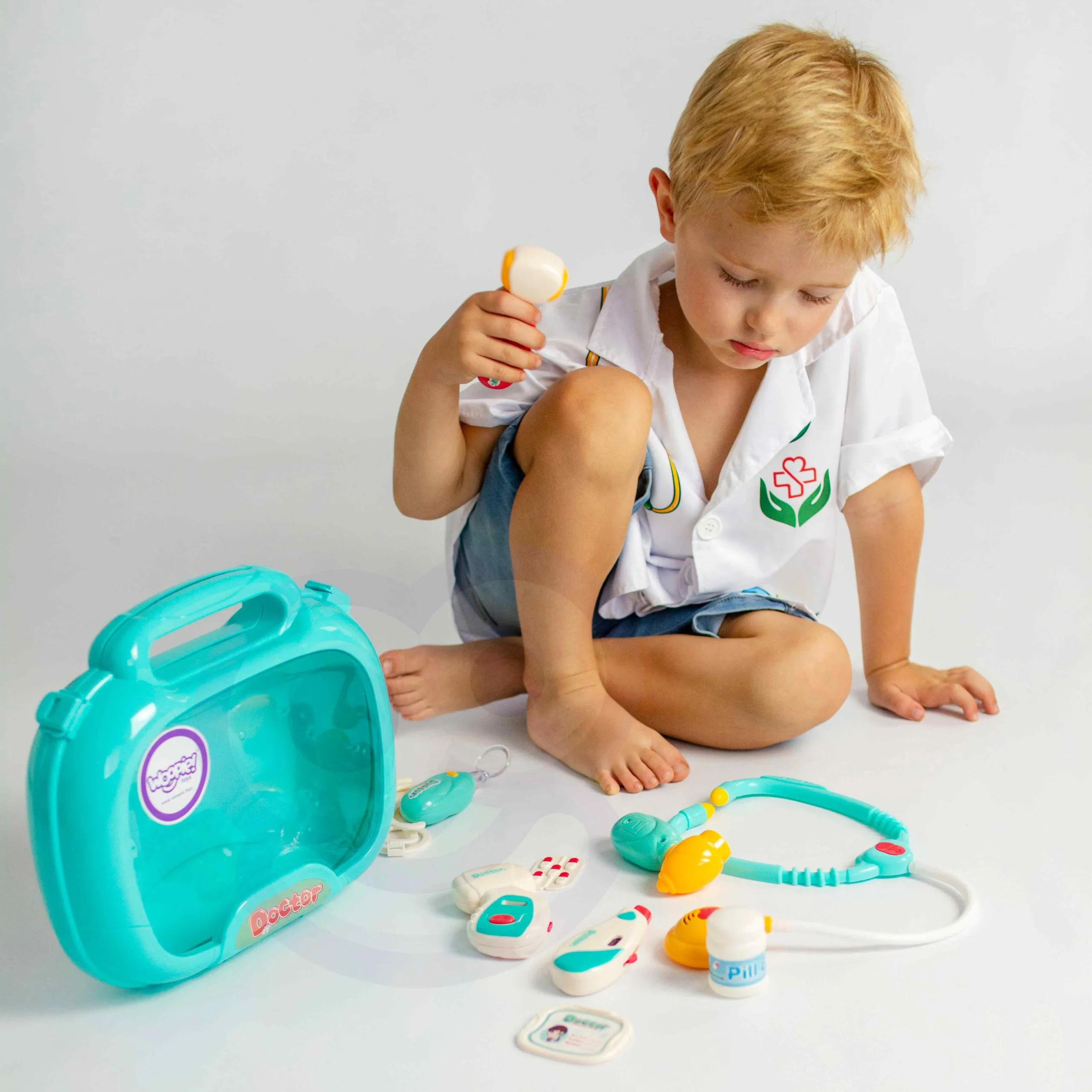 woopie dječji set doktora u torbi s dodacima, plavi - slika 4