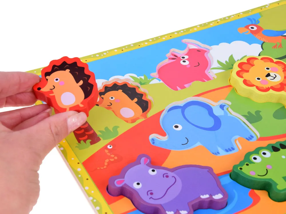 drvene puzzle safari životinje 7kom - slika 8