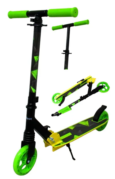 dječji veliki romobil h10 zeleno-crni sklopivi kotači 145 mm - slika 2