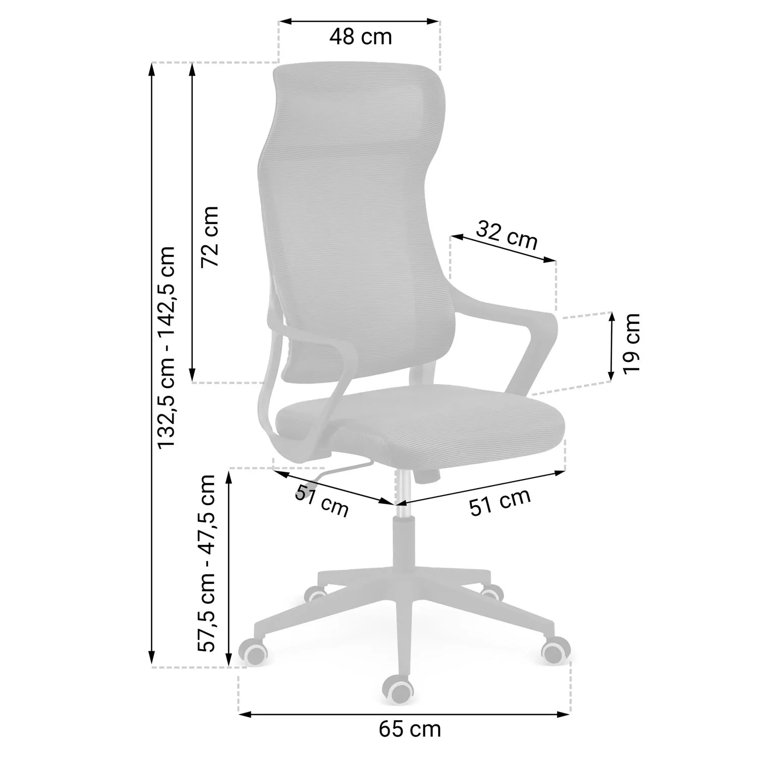 labi - elegantna uredska stolica modernog dizajna, crna - slika 7