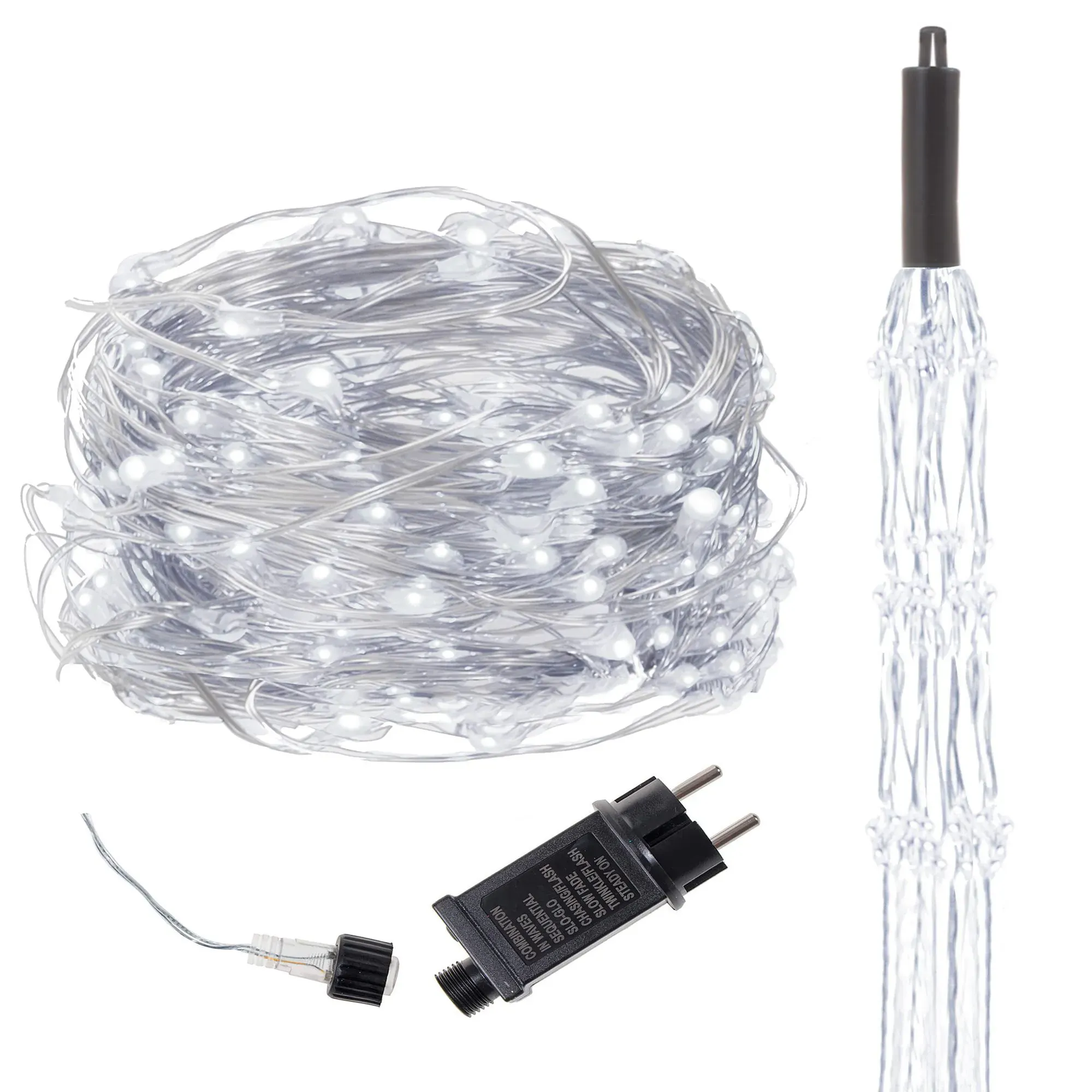 dekorativna led rasvjeta 300 led, hladno bijela - slika 2