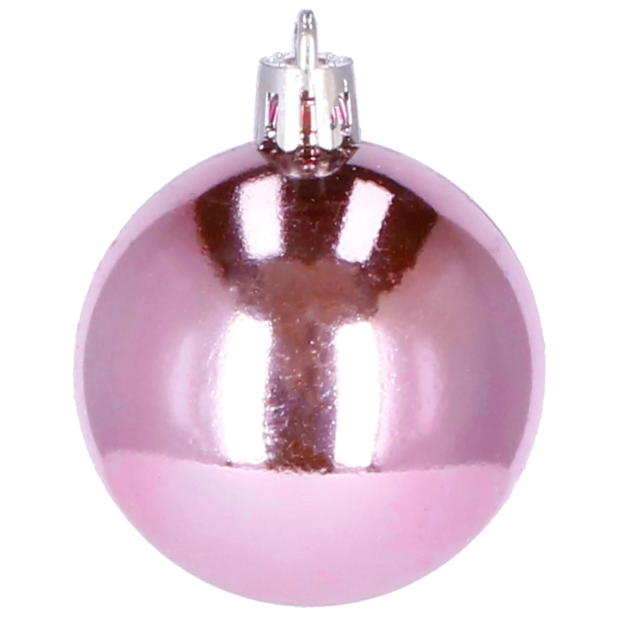 božićne kuglice 5 cm – set 30 komada roze - slika 9