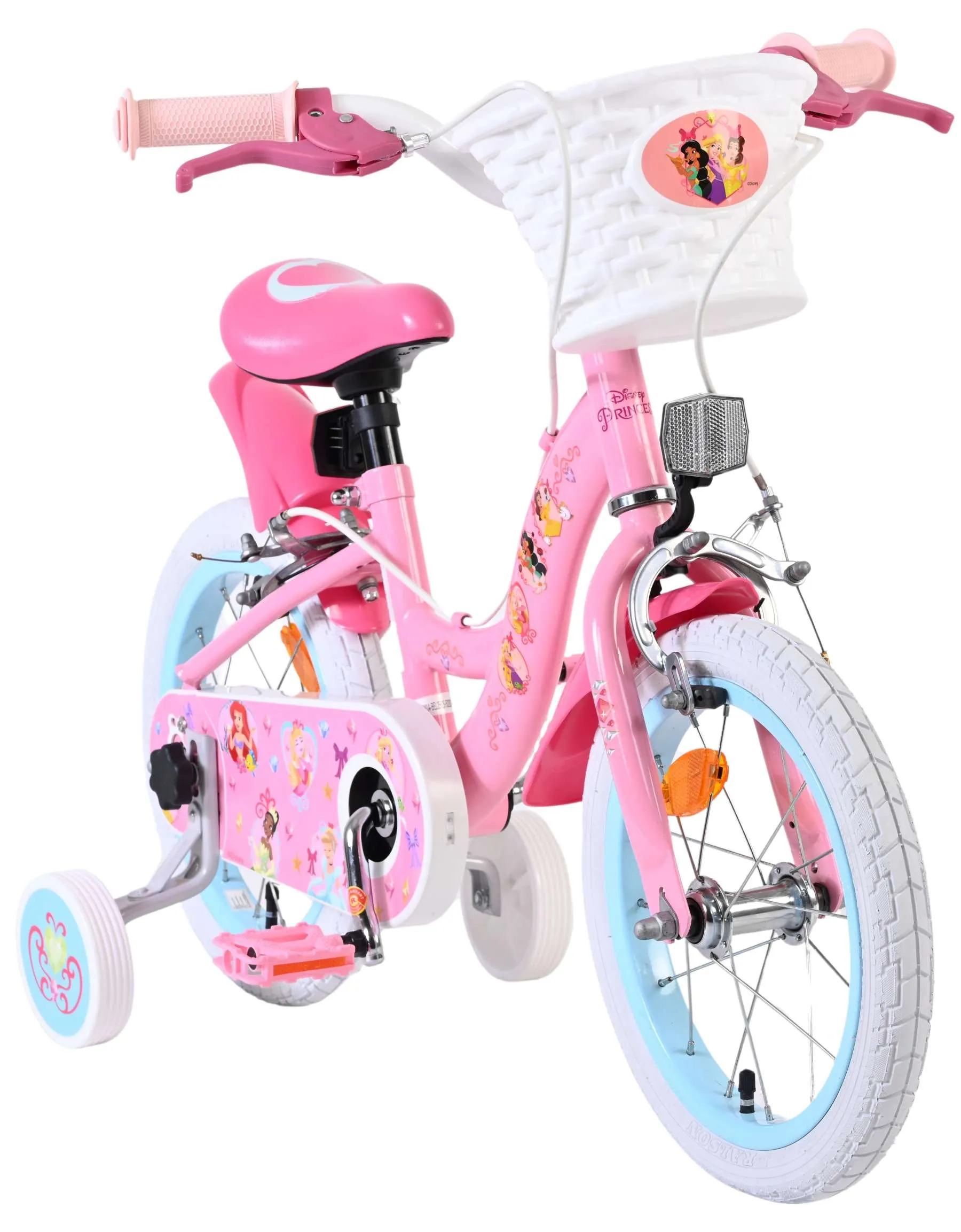 volare dječji bicikl disney princess 14″ ružičaste boje, s dvije ručne kočnice - slika 6