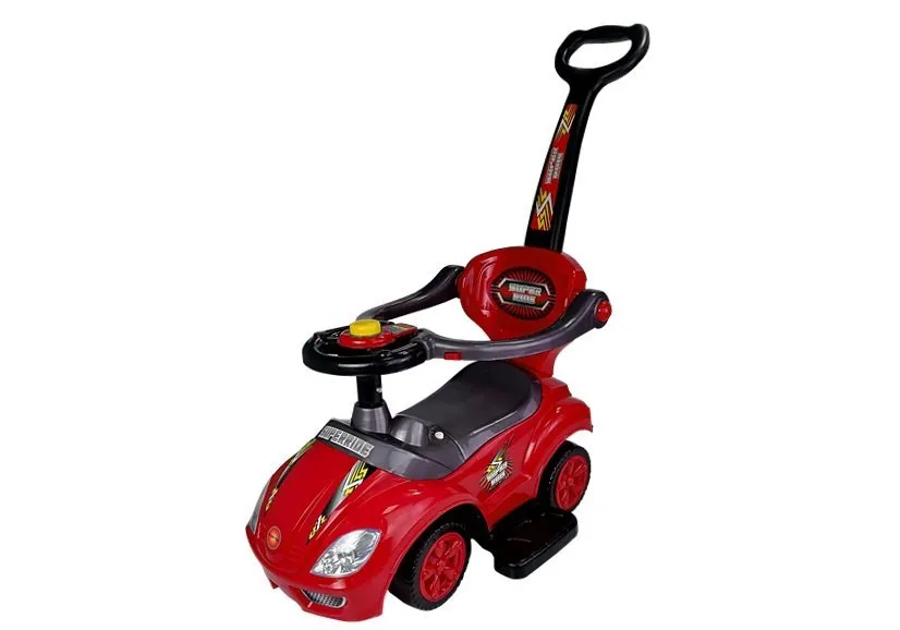 crveni 3u1 mega car za vožnju - slika 4