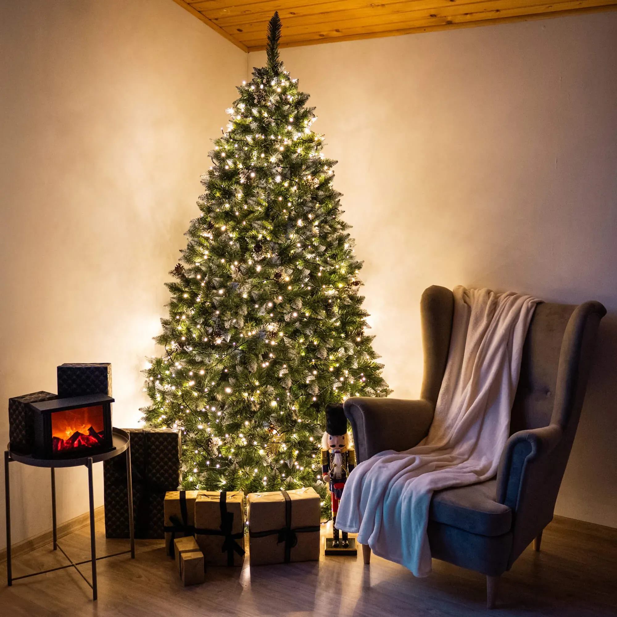 umjetno božićno drvce, premium dijamantni bor 220 cm - slika 2