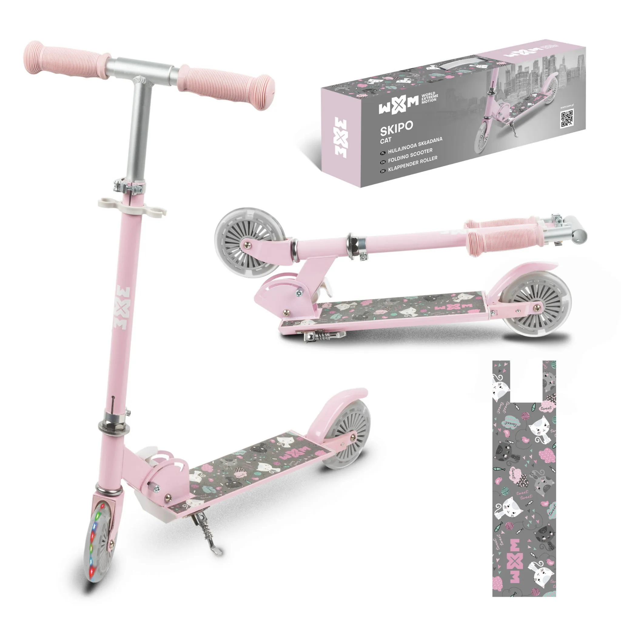 kidwell wxm sklopivi romobil za djecu, skipo mačka - slika 12