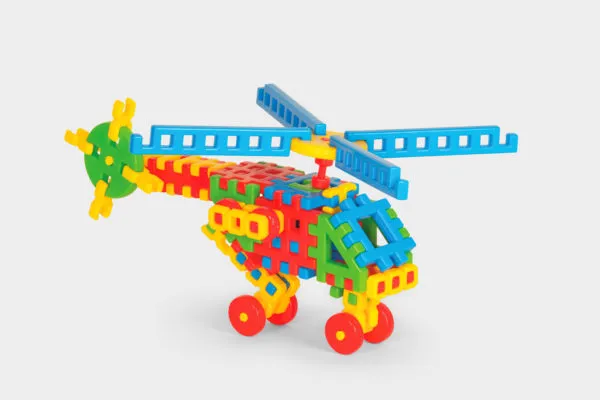 marioinex set waffle kockica helikopter 94kom. - slika 5