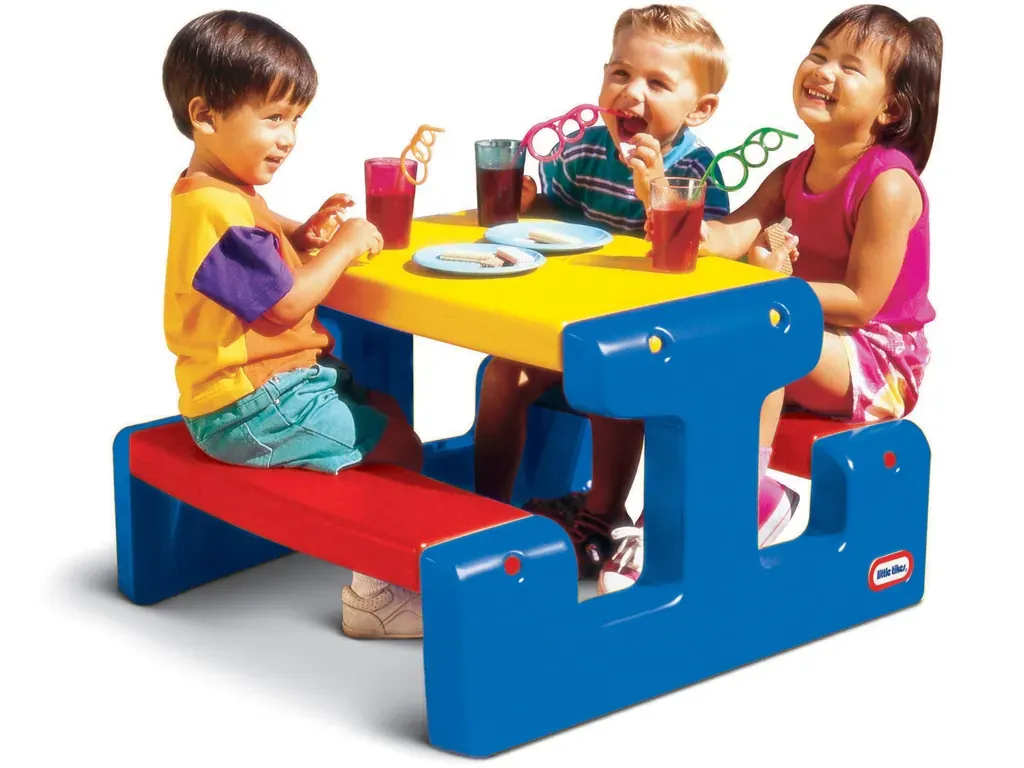 little tikes piknik stol za djecu - plavi - slika 2