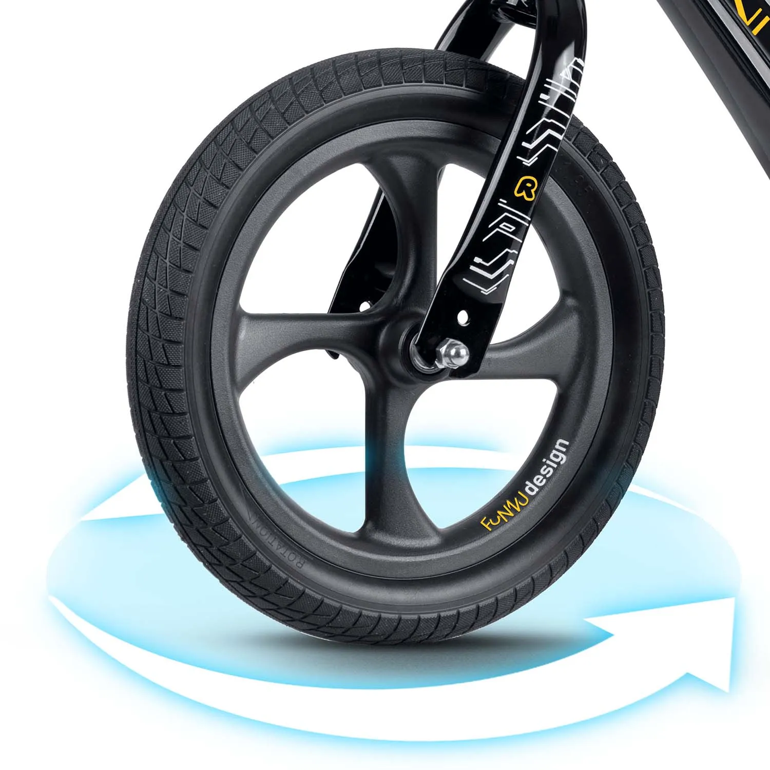 ricokids funnu dječji bicikl bez pedala, crni - slika 8