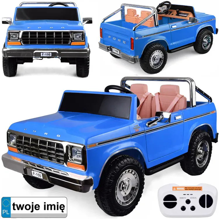 automobil na baterije s dva sjedala, klasični ford bronco kamionet pa0338 - slika 2
