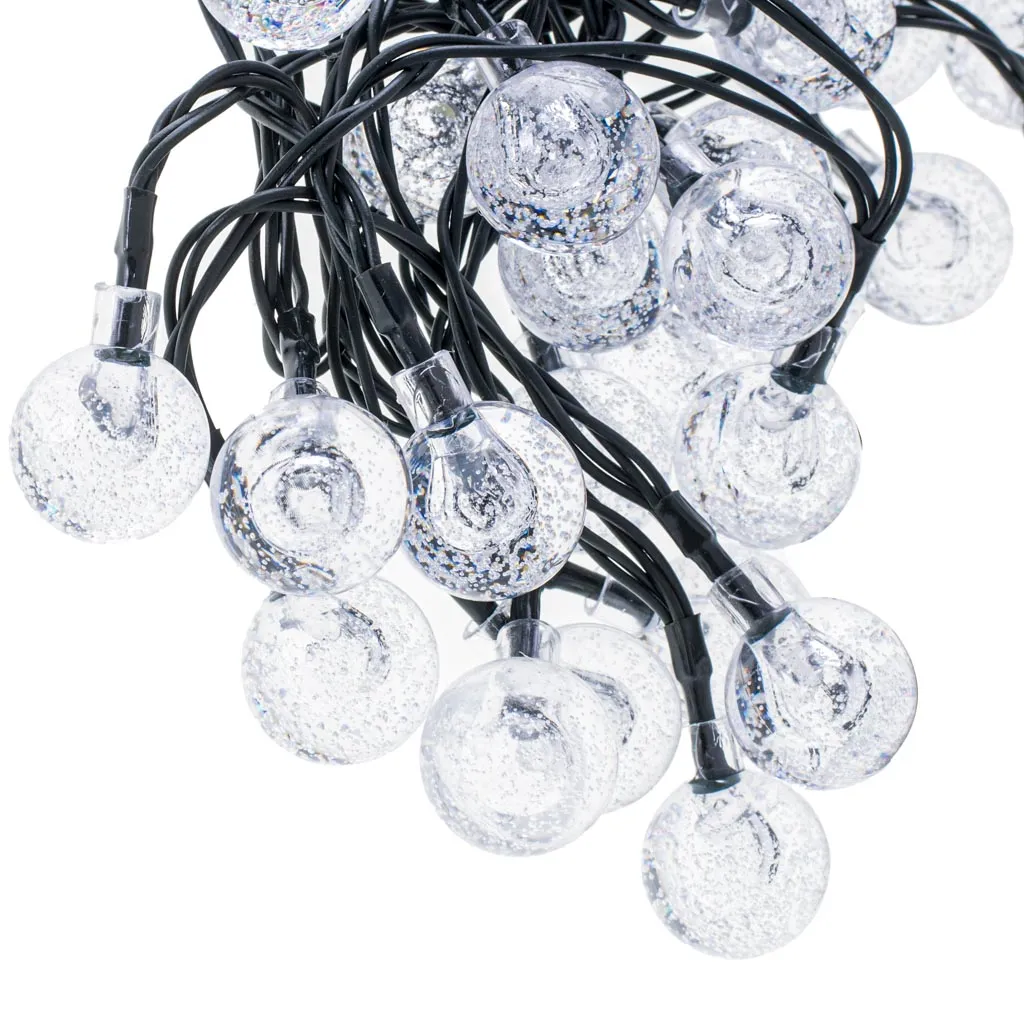 solarna kuglasta vrtna svjetla 7m 50led topla bijela - slika 5