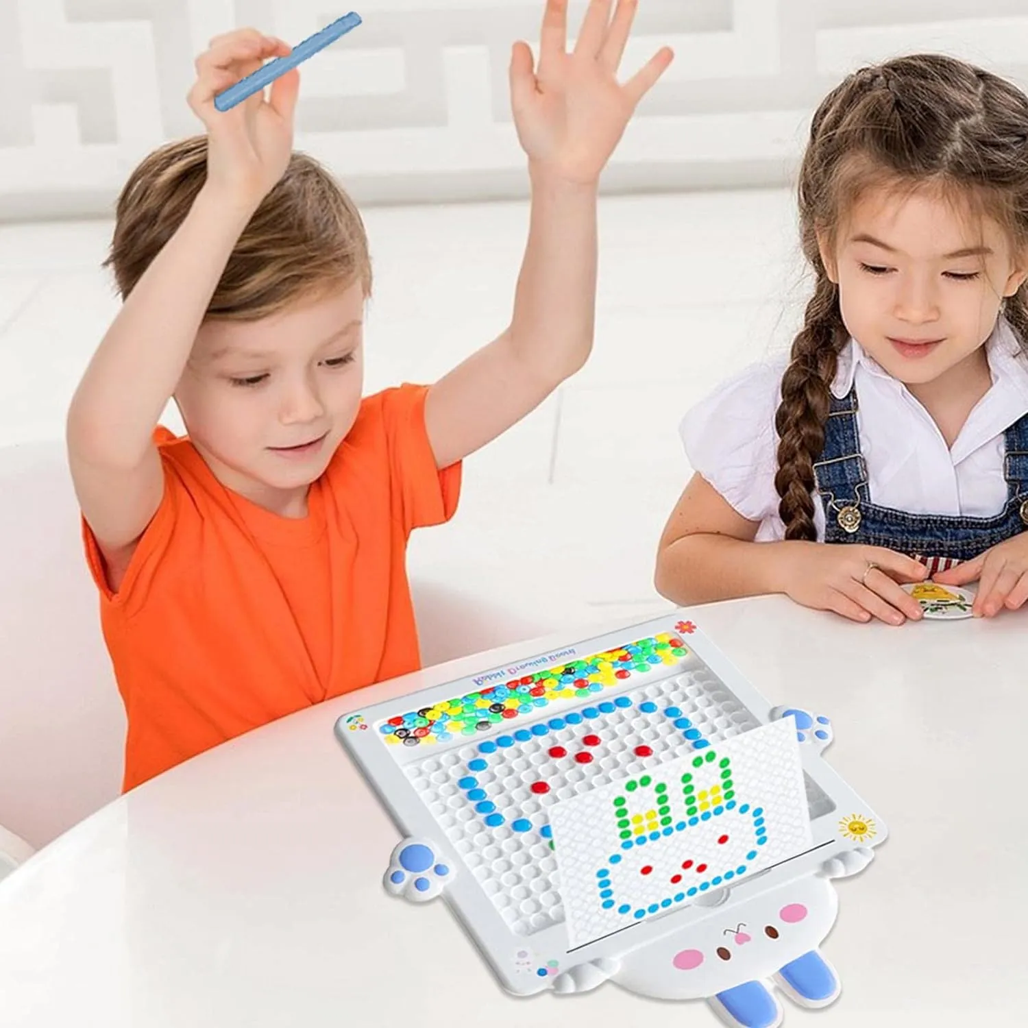 woopie magnetna ploča montessori magpad - bijeli zeko - slika 9