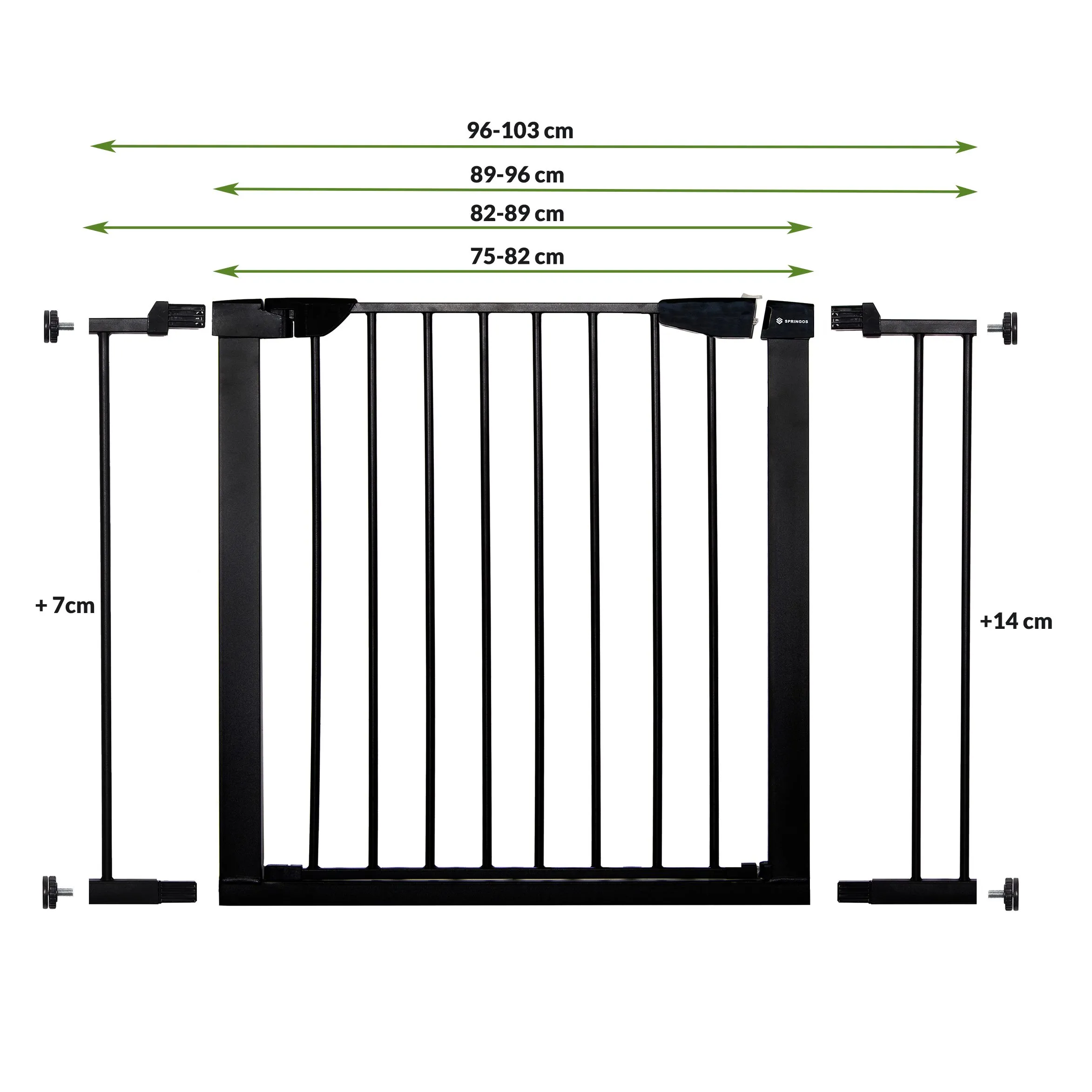 springos zaštitna ograda za djecu, veličina 75-82 cm ( metal+plastika) - slika 5
