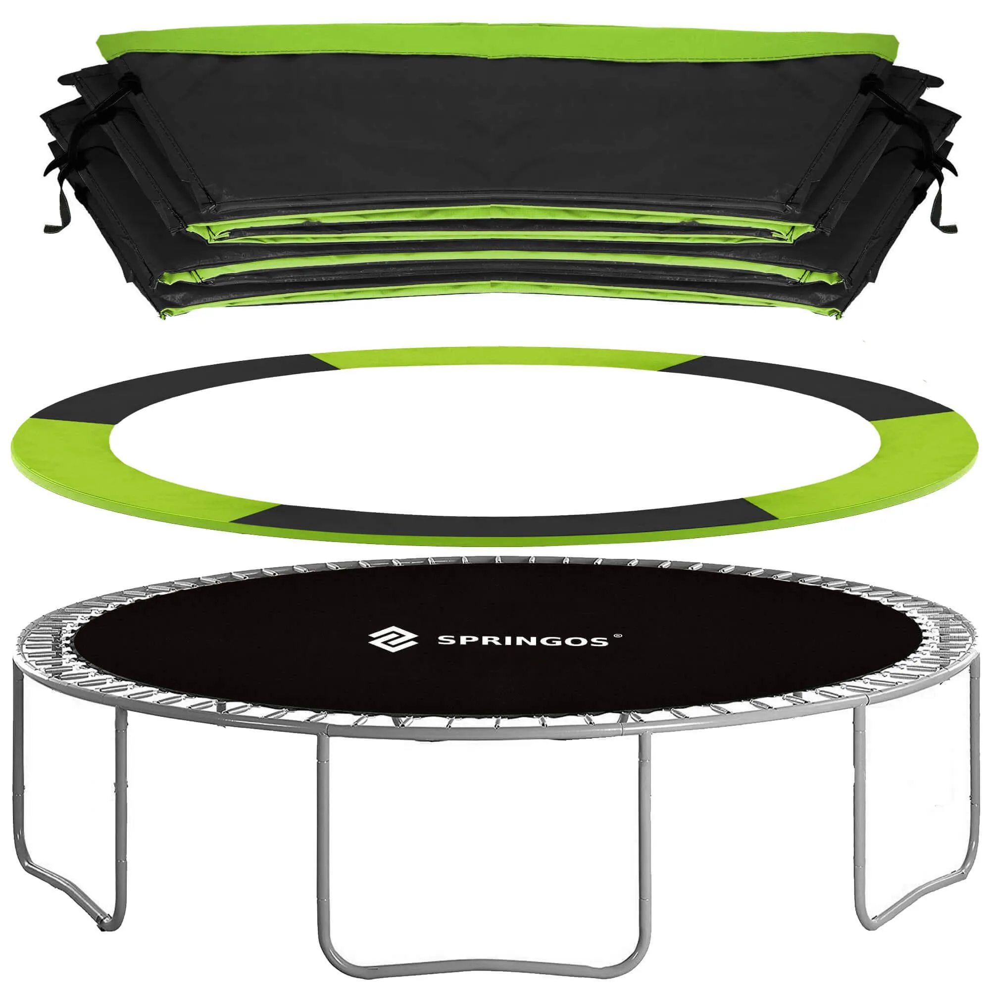 navlaka za trampolin 244cm zeleno-crna - slika 6