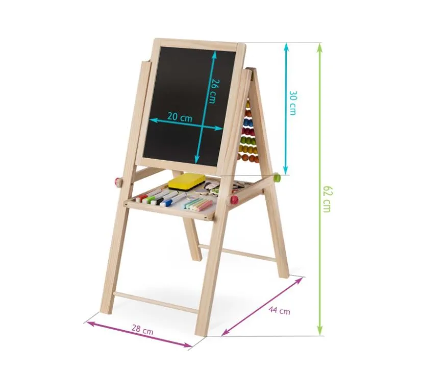 ricokids sklopiva magnetska ploča za kredu 62 x 28 x 44 cm - slika 5